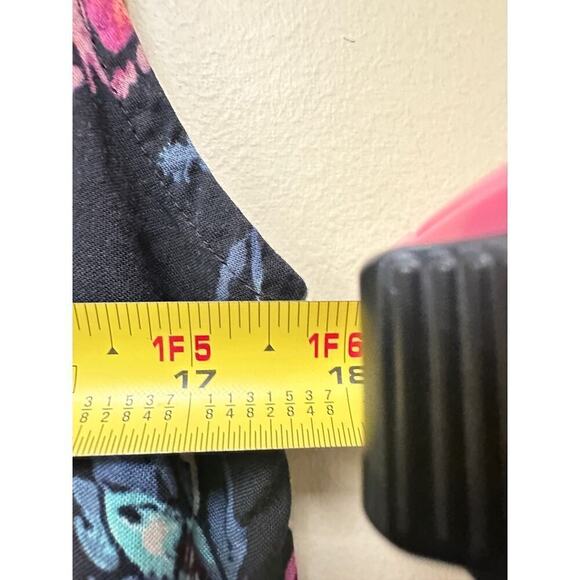 BeachLunchLounge Blue White Striped Linen Blend Cropped Wide Leg Jumpsuit Size M - Picture 14 of 15